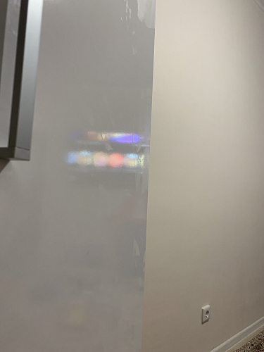 Шкаф четырехдверный Амальтея дуб сонома / белый глянец фото покупателя 14